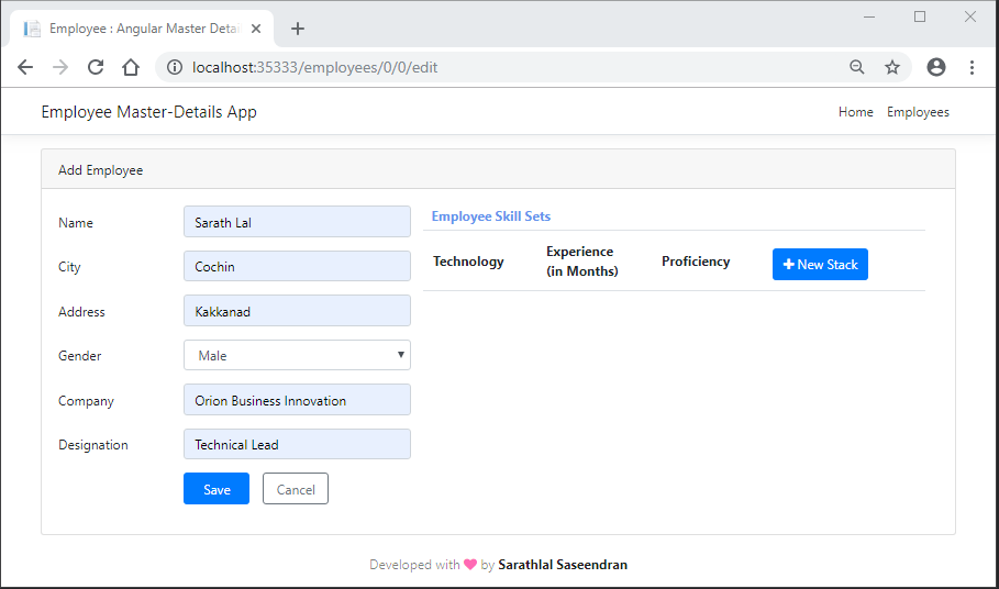 Master-Details App In Angular With Cosmos DB Using Embedded Data Modeling